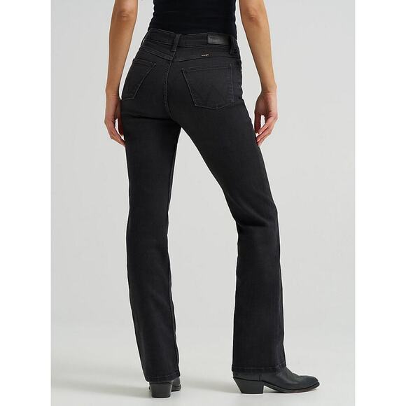 Wrangler Women’s High Rise Bold Boot Jeans Black Size 6/28 Slim Fit Stretch NEW - Picture 2 of 11